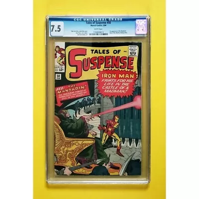 Buy TALES OF SUSPENSE #50  CGC 7.5 - 1st MANDARIN - WHITE PAGES • 1,986.10£