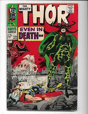 Buy Thor 150 - Vg 4.0 - 1st Cover Of Hela - Early Wrecker - Loki - Balder (1968) • 43.47£