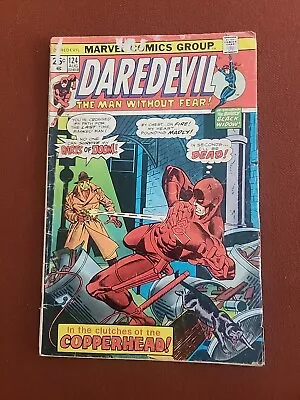 Buy Marvel Comics Daredevil The Man Without Fear  #124 Bronze Age August 1975 • 7.99£