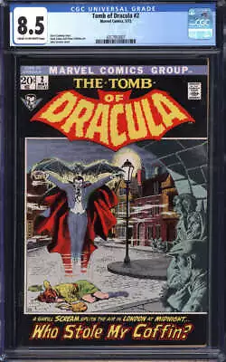 Buy Tomb Of Dracula #2 Cgc 8.5 Cr/ow Pages // Marvel Comics 1972 • 160.49£
