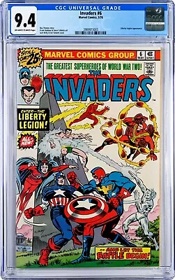 Buy Invaders #6 CGC 9.4 (May 1976, Marvel) Jack Kirby Cover, 2nd Liberty Legion App. • 58.68£