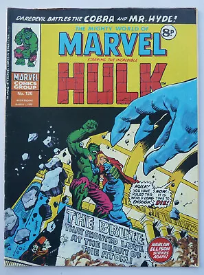 Buy Mighty World Of Marvel #126 - Hulk - Marvel UK Comic - 1 March 1975 F/VF 7.0 • 5.99£