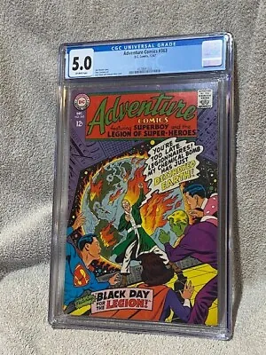 Buy Adventure Comics #363 Superman Superboy CGC Graded 5.0 D.C. Comics 12/67 1967 • 127.88£