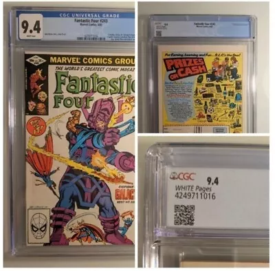 Buy Marvel Comics, Fantastic Four #243, CGC 9.4, 1982 • 87.95£