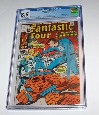 Buy Fantastic Four #115 - Marvel 1971 Bronze Age Issue - CGC VF+ 8.5 • 75.11£