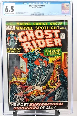 Buy Marvel Spotlight #5 CGC 6.5 1st Appearance & Origin Johnny Blaze Ghost Rider F+ • 1,346.05£