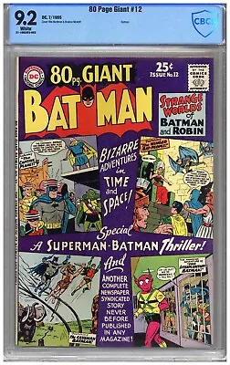 Buy 80 Page Giant  # 12   CBCS   9.2   NM-   White Pages  7/65   Batman  See Photos • 327.80£