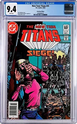 Buy New Teen Titans #35 CGC 9.4 (Oct 1983, DC) Perez, Newsstand, 1st Vigilante Cameo • 43.36£