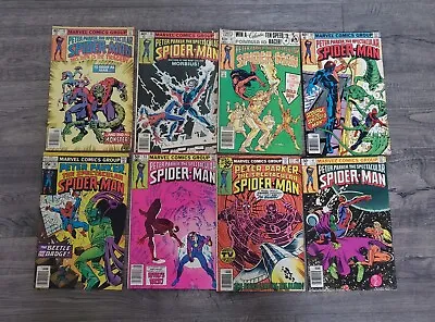 Buy Lot Of 8 Marvel Comics Group Peter Parker The Spectacular Spider-man Vintage 70s • 70.95£