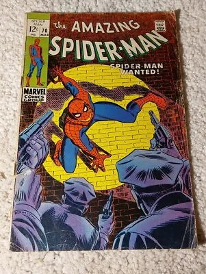 Buy Amazing Spider-Man #70 (1969) AFFORDABLE KEY!! Classic Cover, 1st Vanessa Fisk! • 39.99£