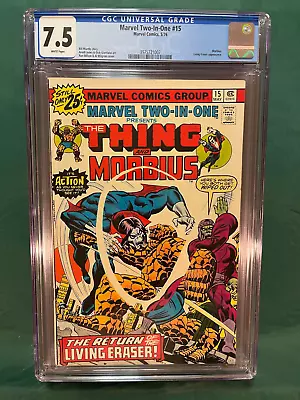 Buy Marvel Two-In-One #15 CGC 7.5 WP! Featuring The Thing & Morbius (1976) Marvel • 43.97£