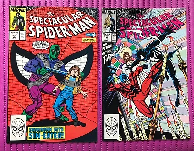 Buy THE SPECTACULAR SPIDER-MAN Lot Of 2: #136 137, Marvel 1988 • 4.55£