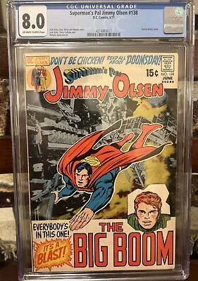 Buy Superman’s Pal Jimmy Olsen #138 1971 DC CGC Neal Adam’s  Cover Silver Age Comic • 70.25£