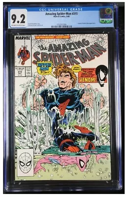 Buy Amazing Spider-Man #315 CGC 9.2 OW/W Pages Hydro Man/Venom Todd McFarlane Art • 47.65£