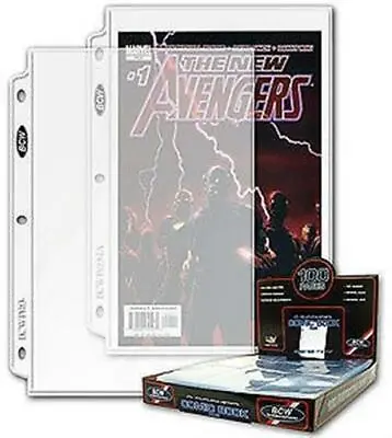 Buy Case Of 1000 BCW Pro 1 Pocket Current / Silver Age Comic Book Binder/Album Pages • 196.53£