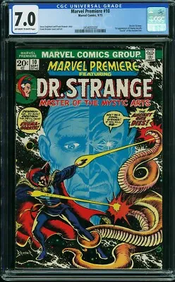 Buy Marvel Premiere 10 Cgc 7.0 Oww Pages 1st Shuma Gorath Death Of Ancient One A9 • 79.17£