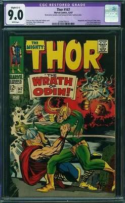 Buy The Mighty THOR  #147 Affordable High Grade! WHITE PAGES!  CGC 9.0   2099470014 • 45.81£