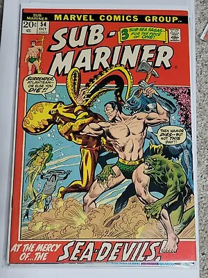 Buy Sub-Mariner 54 1st Appearance Of Lorvex Marvel Comics Bronze Age 1972 • 15.77£