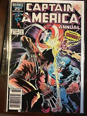 Buy Captain America ANNUAL #8 1986 MARVEL COMIC BOOK 7.5 NEWSSTAND V1-175 • 35.01£