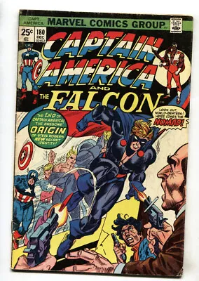 Buy CAPTAIN AMERICA #180--comic Book--1974--FALCON ORIGIN--VG • 26.13£