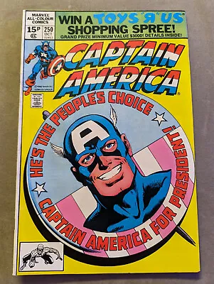 Buy Captain America #250, Marvel Comics, 1980, Cap For President, FREE UK POSTAGE • 7.49£