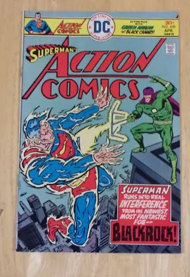 Buy Action Comics #458 1976 Glossy Tight Vf Minus Whirlicane Green Arrow Backup • 10.64£