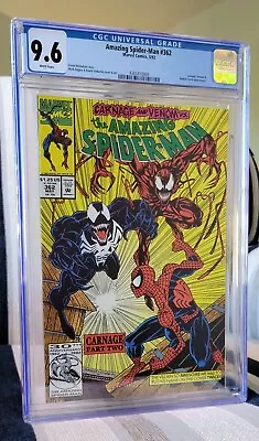 Buy Amazing Spider-Man #362 (1992) CGC 9.6 White Pages, Key 2nd Appearance Carnage • 55.19£