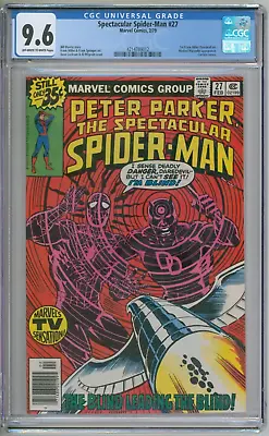 Buy Spectacular Spider-Man  27 CGC Graded 9.6 NM+ 1st Miller Daredevil Marvel 1979 • 138.10£