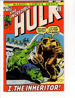 Buy INCREDIBLE HULK #149 Marvel 1972 • 23.97£