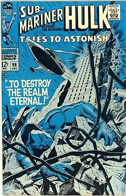 Buy TALES TO ASTONISH #98 1967   6.5 (F+) - 7.0 (F/VF) Hulk / Sub-Mariner  • 39.97£