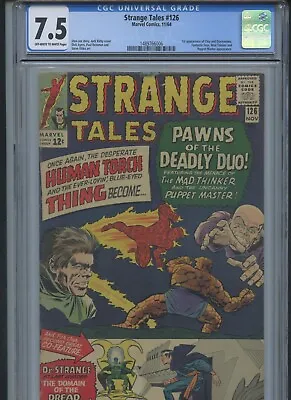 Buy Strange Tales #126 1964 CGC 7.5 (1st App Of Clea & Dormammu)~ • 395.30£