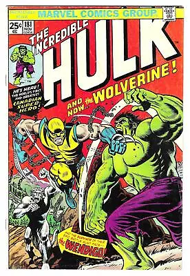 Buy Hulk #181, Nov. 1974 - 1st App. Of Wolverine!! • 2,354.25£