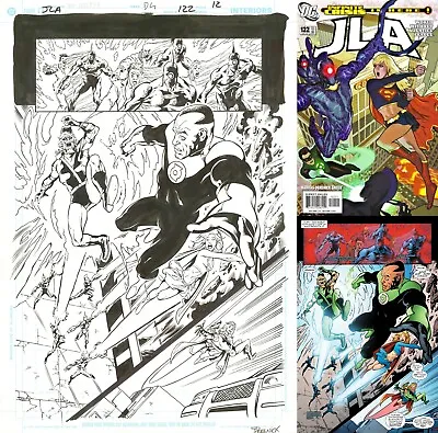 Buy Tom Derenick JLA #122 Original Art Splash Page Green Lantern / Arrow Supergirl • 316.11£