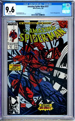 Buy Amazing Spider-Man 317 CGC Graded 9.6 NM+ Venom Mcfarlane Marvel Comics 1989 • 60.01£