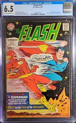 Buy 1967 Flash 175 CGC 6.5 2nd Superman Flash Race. Justice League Appearance RARE • 154.71£