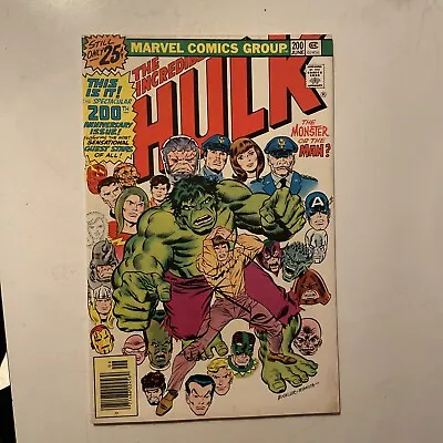 Buy Incredible Hulk #200 KEY Anniversary Issue,Marvel Comics 1976 • 15.77£