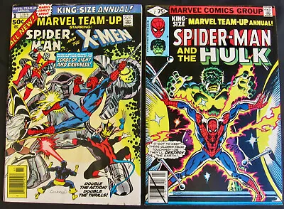 Buy MARVEL TEAM-UP Annuals #1 & 2 - Spider-Man  Hulk  X-Men (Marvel 1976-79) 8.0 VF • 27.55£