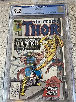 Buy Thor #391 CGC 9.2 5/88 SpiderMan & Mongoose • 79.14£