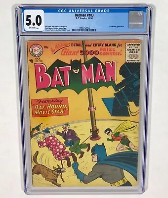 Buy Batman #103 CGC 5.0 KEY (Early Batman, Bathound) 1956 DC Comics • 199.88£