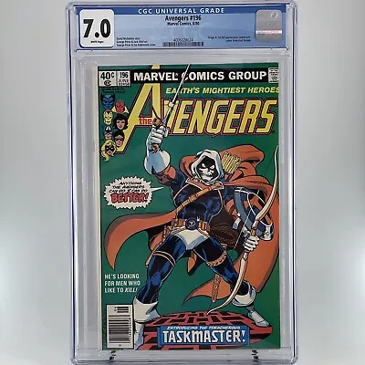 Buy Avengers #196 CGC 7.0 - First Appearance Of Taskmaster - White Pages - Newsstand • 87.95£