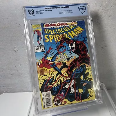 Buy Spectacular Spider-Man #202 CBCS 9.8 (1993) - Carnage, Venom, Black Cat • 31.62£