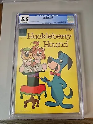 Buy Four Color #990 Huckleberry Hound #1 1st App. Yogi Bear Dell Comic 1959 CGC 5.5 • 309.79£