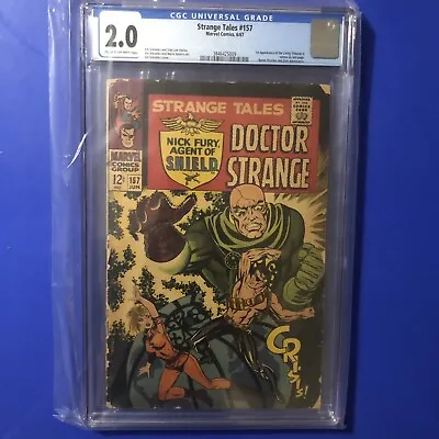 Buy Strange Tales #157 CGC 2.0 1ST Living Tribunal Marvel Comic Dr Strange Thor 1967 • 104.11£