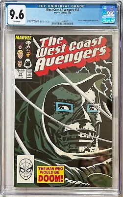 Buy West Coast Avengers #35 CGC 9.6 White Pages. Doctor Doom Cover!! • 70£