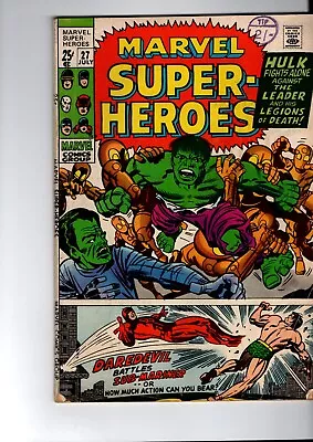 Buy Free P & P; Marvel Super-Heroes #27, Jul 1970: Daredevil, X-Men,  Hulk! (KG) • 4£
