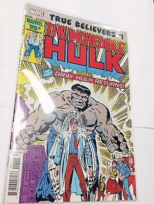 Buy True Believers #1 The Incredible Hulk Marvel Gray Hulk • 1.75£