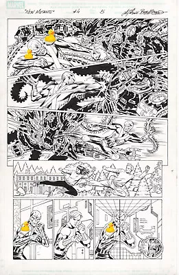 Buy New Mutants Forever #4 P5 Warlock, Cypher, Al Rio, Marvel Original Comic Art • 139.48£