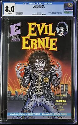 Buy Evil Ernie (1991) #1 CGC VF 8.0 White Pages 1st Appearance Of Lady Death! • 392.41£