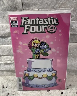 Buy FANTASTIC FOUR #32 (Marvel 2021) Dr DOOM! HIGH GRADE, Skottie Young Cover • 9.73£