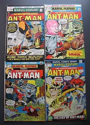 Buy MARVEL FEATURE Lot Of 4 Comics 4 8 9 10 Ant-Man 1972 1973 Mid-Grade • 31.98£